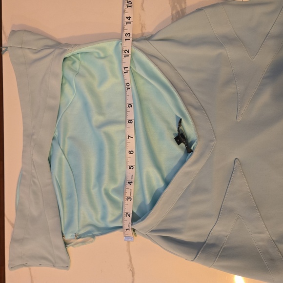 Jovani Womens Strapless Open Back Stretch Full Length Evening Gown Green Size 6 - Picture 12 of 13